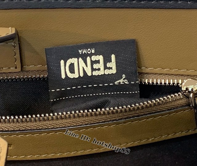 FENDI专柜精品包包 0395BS 芬迪手提肩背包 Fendi卡其色牛皮手提袋 fdzg2331